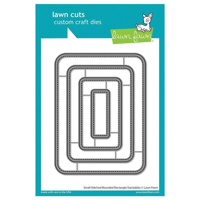 Lawn Fawn Craft Die - Small Stitched Rounded Rectangle