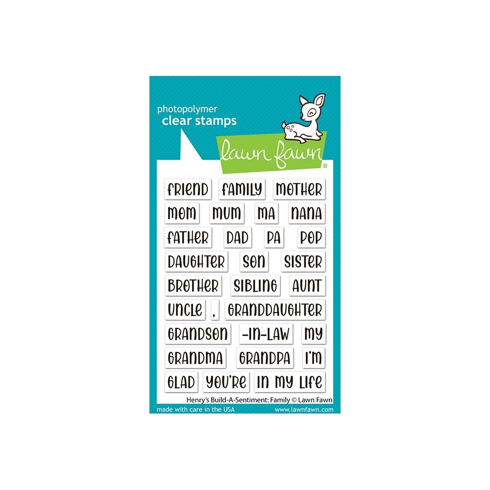 Lawn Fawn Clear Stamps - Henry's Build A Sentiment Family