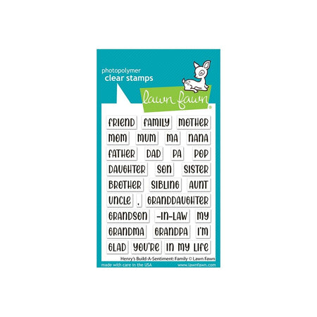 Lawn Fawn Clear Stamps - Henry's Build A Sentiment Family