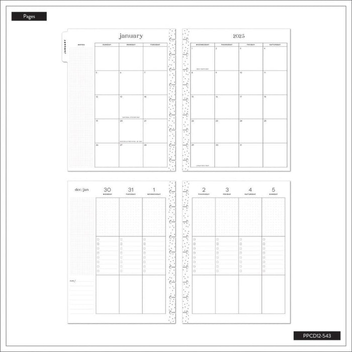 Me & My Big Ideas Happy Planner - Brilliant Blooms Classic 12 Month 2025 Planner