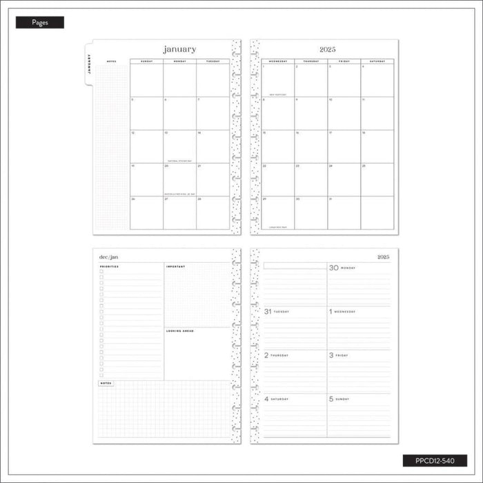 Me & My Big Ideas Happy Planner - Modern Impression Classic 12 Month 2025 Planner