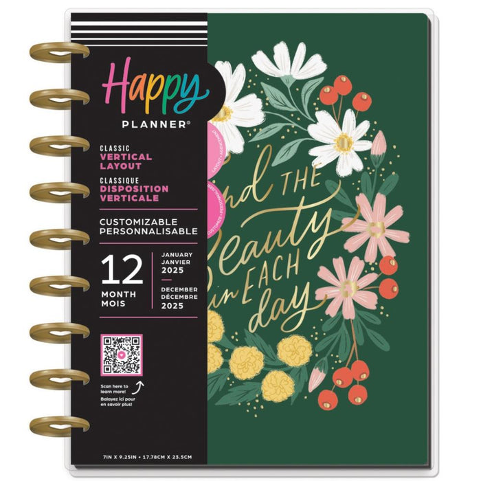 Me & My Big Ideas Happy Planner - Blooming Bouquet Classic 12 Month 2025 Planner