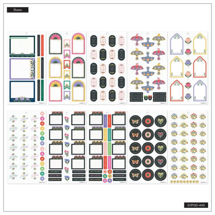 Me & My Big Ideas Happy Planner Sticker Value Pack - Folk & Flora