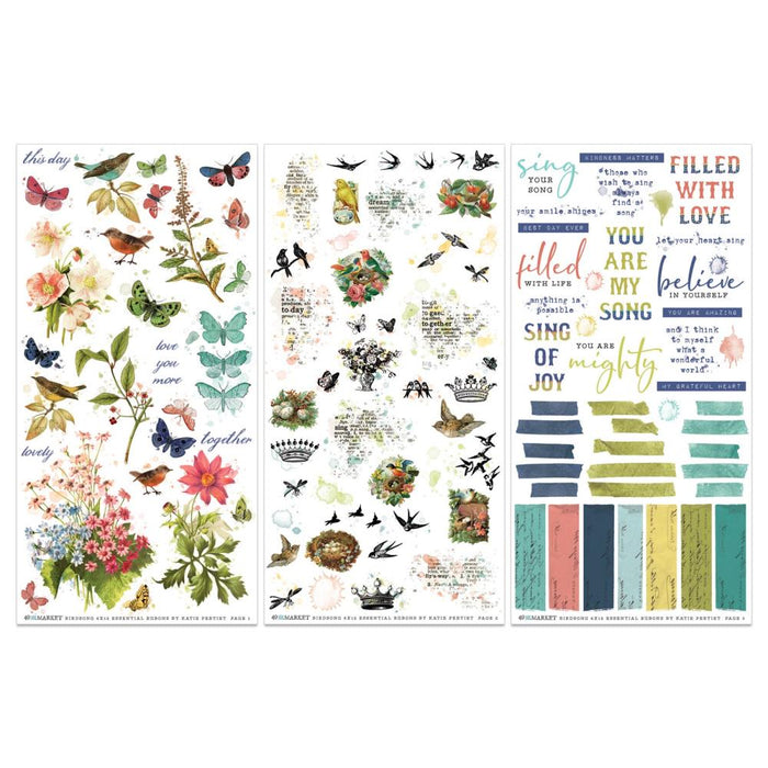 49 & Market Birdsong - Essentials Rub On Transfer Sheet