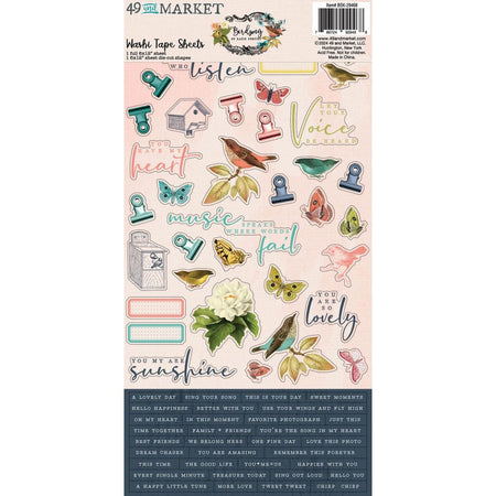 49 & Market Birdsong - Washi Tape Sheets