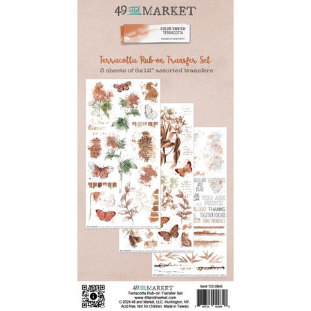 49 & Market Color Swatch Terracotta - Rub On Transfer Set