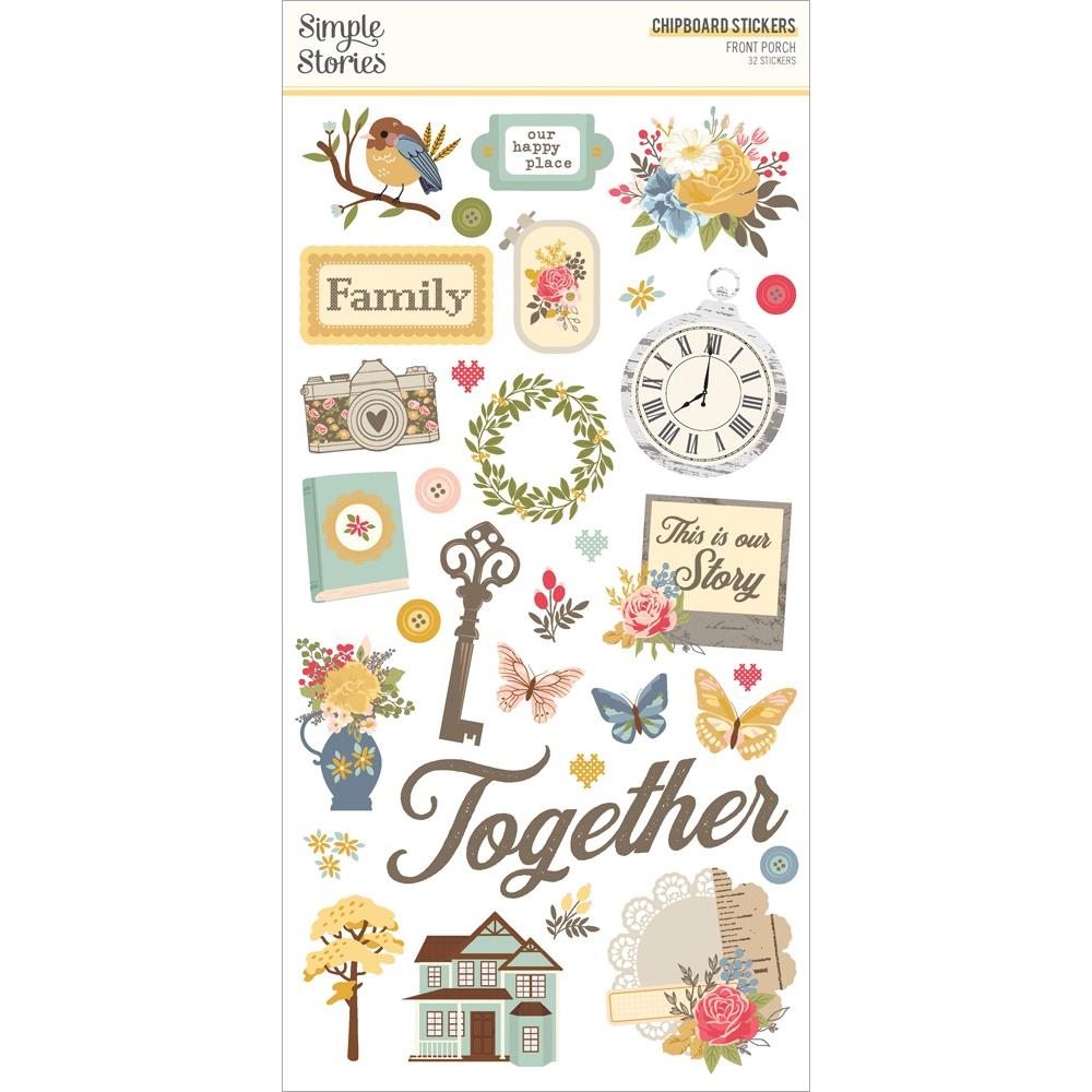 Simple Stories Front Porch - Chipboard Stickers