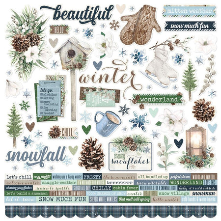 Simple Stories Simple Vintage Fresh Snow - Cardstock Stickers