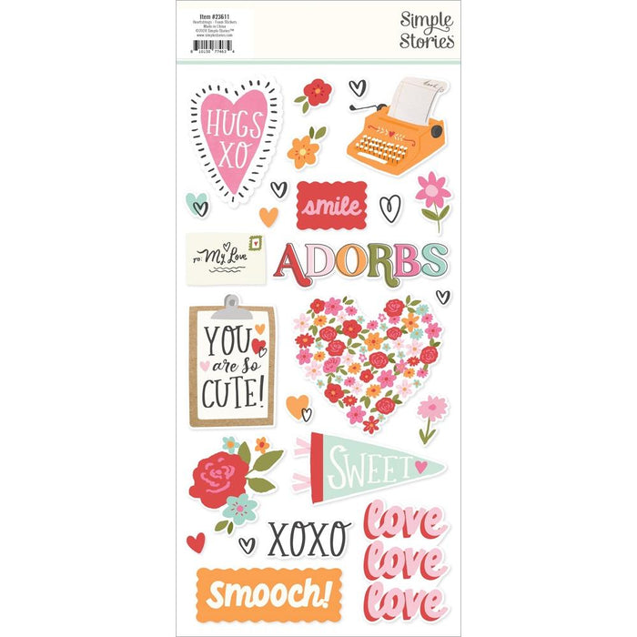 Simple Stories Heartstrings - Foam Stickers