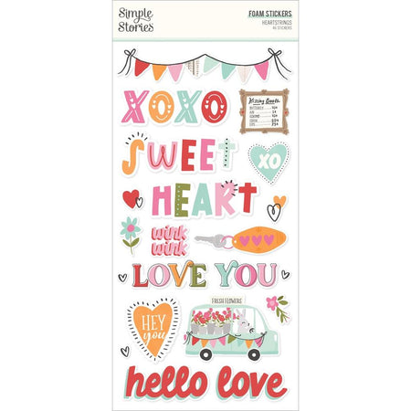 Simple Stories Heartstrings - Foam Stickers