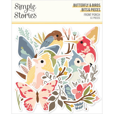 Simple Stories Front Porch - Butterfly & Birds Bits & Pieces