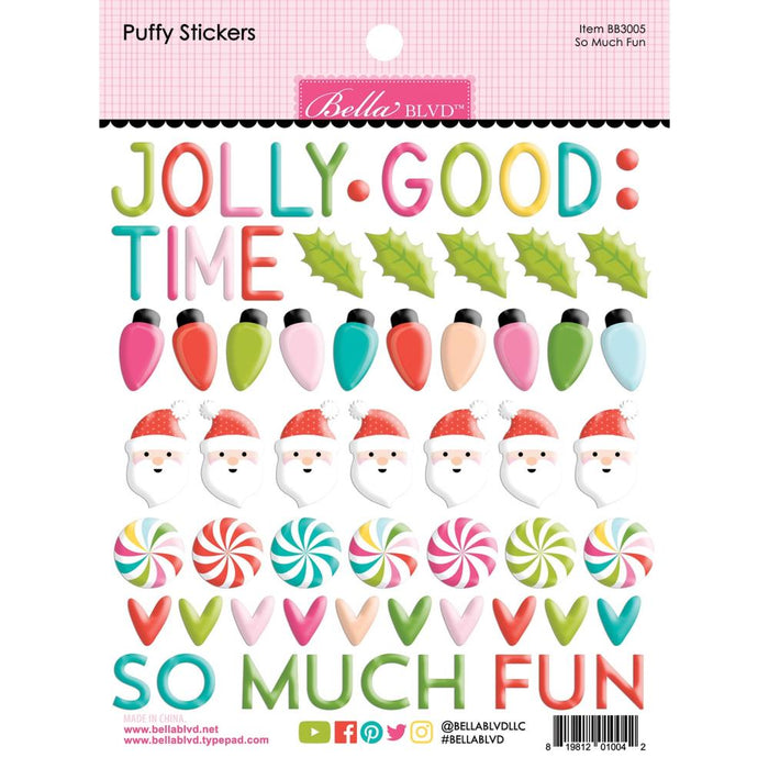 Bella Blvd Merry Mingle - So Much Fun Puffy Stickers