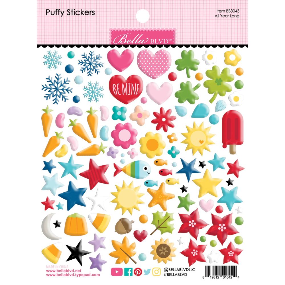 Bella Blvd My Life 365 - All Year Long Puffy Stickers