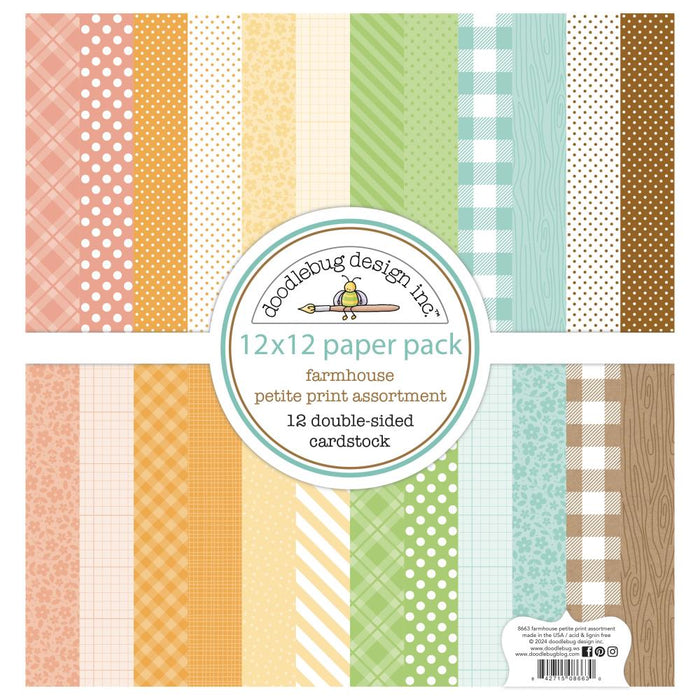 Doodlebug Design Farmhouse - Petite Prints 12x12 Paper Pack