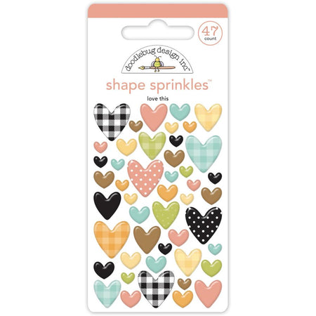 Doodlebug Design Farmhouse - Love This Shape Sprinkles