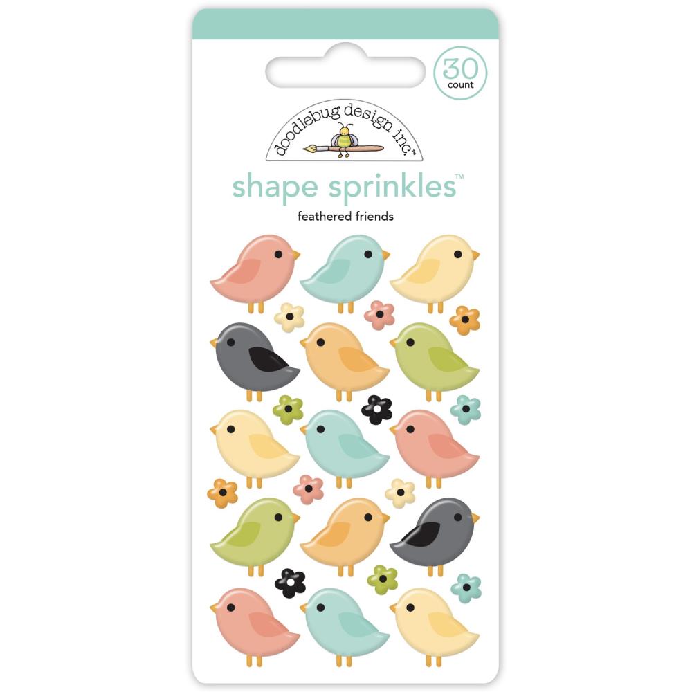 Doodlebug Design Farmhouse - Feathered Friends Shape Sprinkles