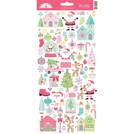 Doodlebug Design Tinsel Time - Icon Stickers