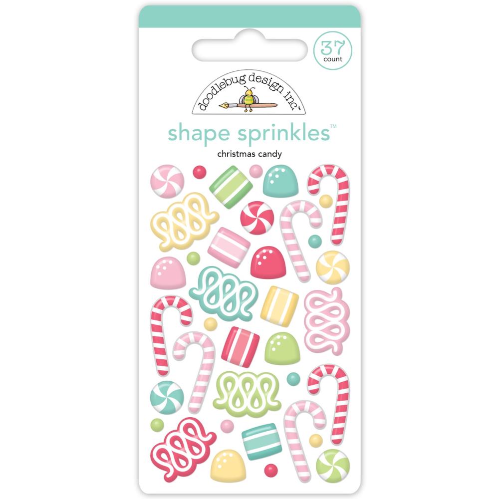 Doodlebug Design Tinsel Time - Christmas Candy Shape Sprinkles