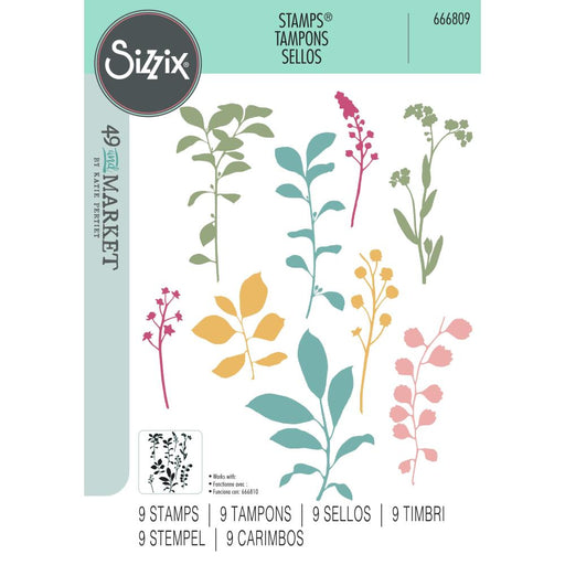 Sizzix Clear Stamps - 49 & Market Fine Stems 01