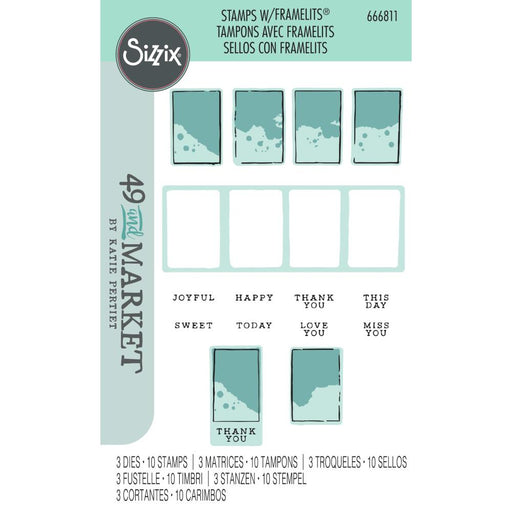 Sizzix Framelits Dies With Stamps - 49 & Market Painted Palettes