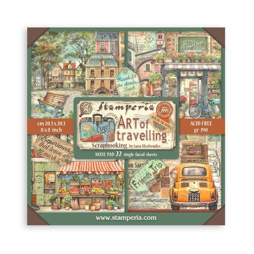 Stamperia Art Of Travelling - 8x8 Maxi Paper Pack