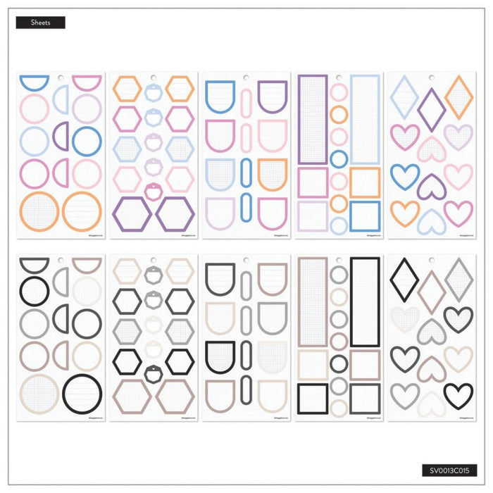 Me & My Big Ideas Happy Planner Sticker Value Pack - Colorful Boxes