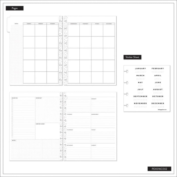 Me & My Big Ideas Happy Planner - Sweet & Simple Undated Classic 12 Month Planner