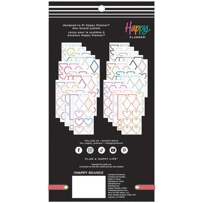 Me & My Big Ideas Happy Planner BIG Sticker Value Pack - Colorful Boxes