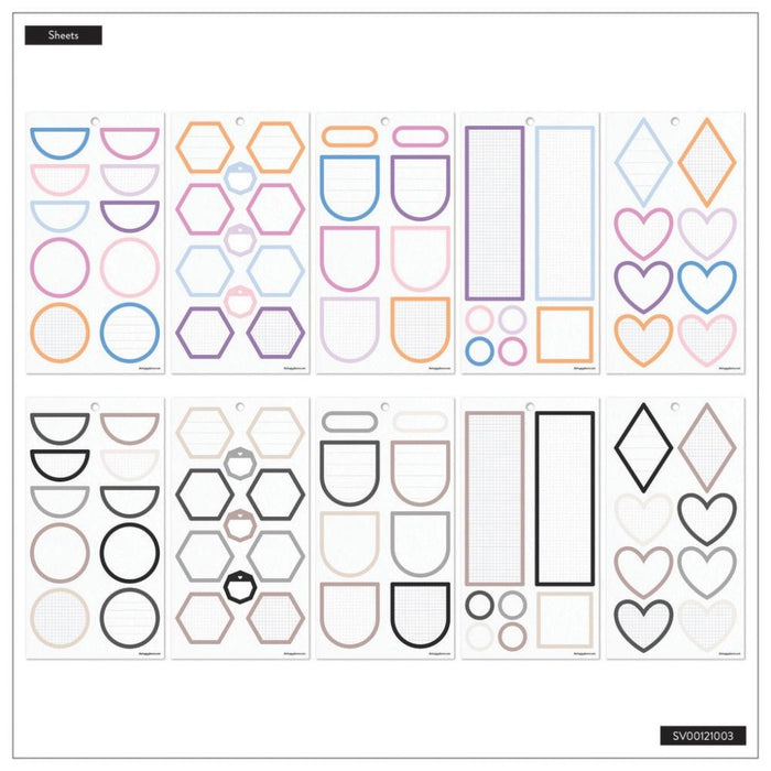 Me & My Big Ideas Happy Planner BIG Sticker Value Pack - Colorful Boxes