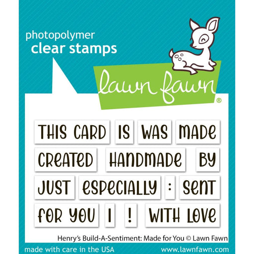 Lawn Fawn Clear Stamps - Henry's Build-A-Sentiment Made For You