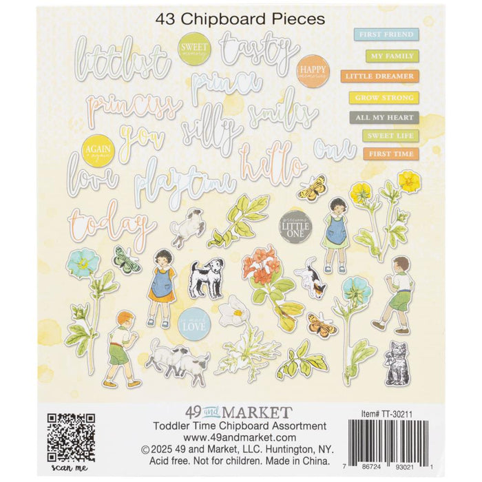 49 & Market Toddler Time - Chipboard Set