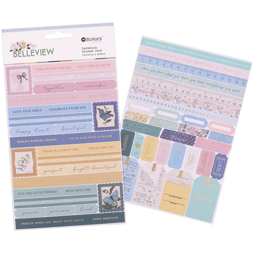 Rosie's Studio Belleview - Cardstock Sticker Pack