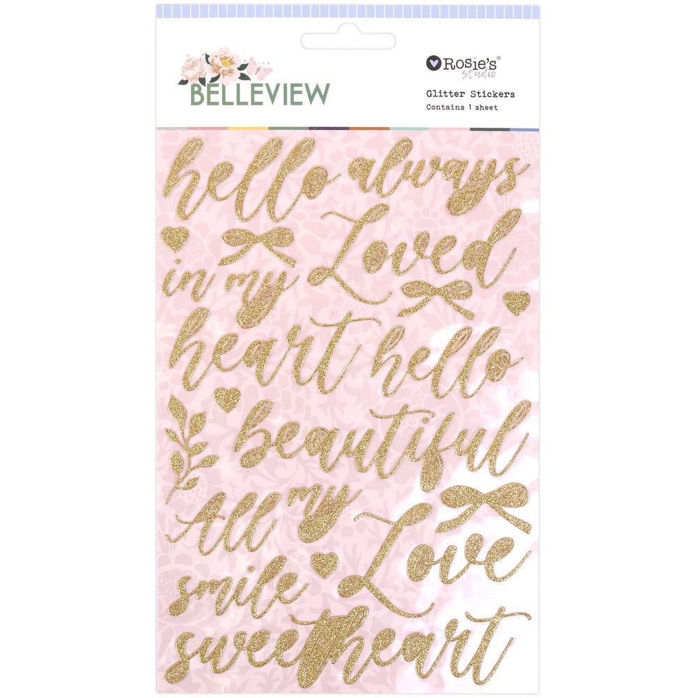 Rosie's Studio Belleview - Glitter Stickers