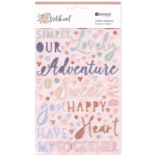 Rosie's Studio Wildwood - Puffy Sentiment Stickers