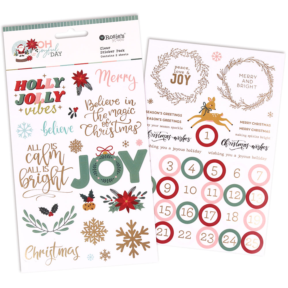 Rosie's Studio Oh Joyful Day - Clear Stickers