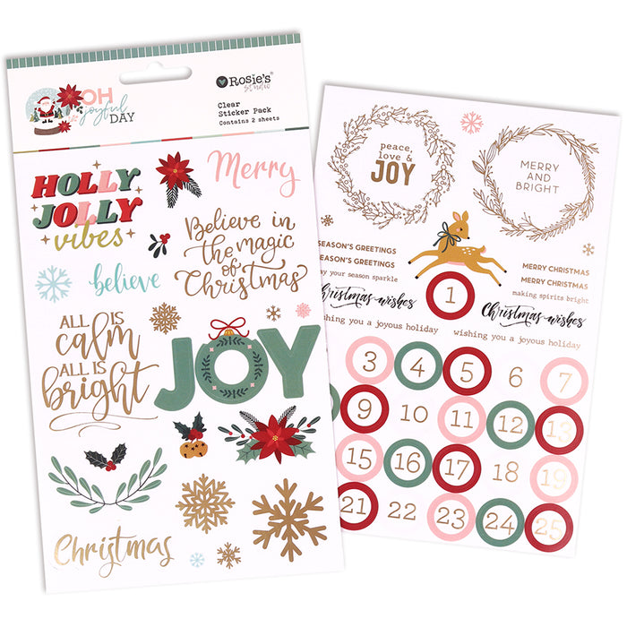 Rosie's Studio Oh Joyful Day - Clear Stickers