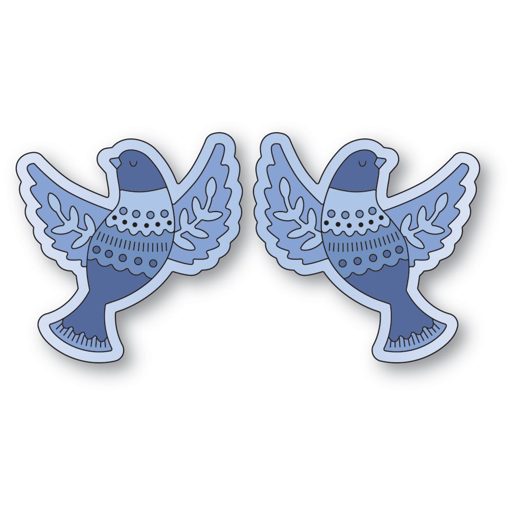 Poppystamps Die - Nordic Doves