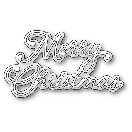 Poppystamps Die - Merry Christmas Moonlight Script