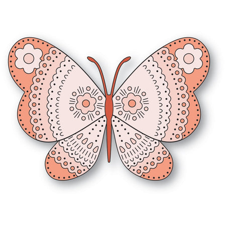 Poppystamps Die - Nordic Floral Butterfly