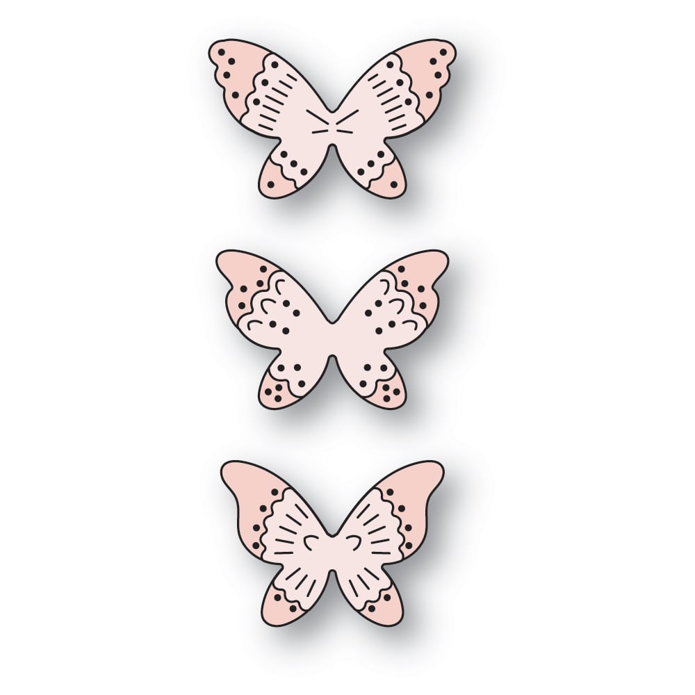 Poppystamps Die - Nordic Butterfly Trio