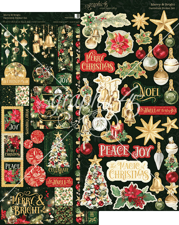 Graphic 45 Merry & Bright - Sticker Set