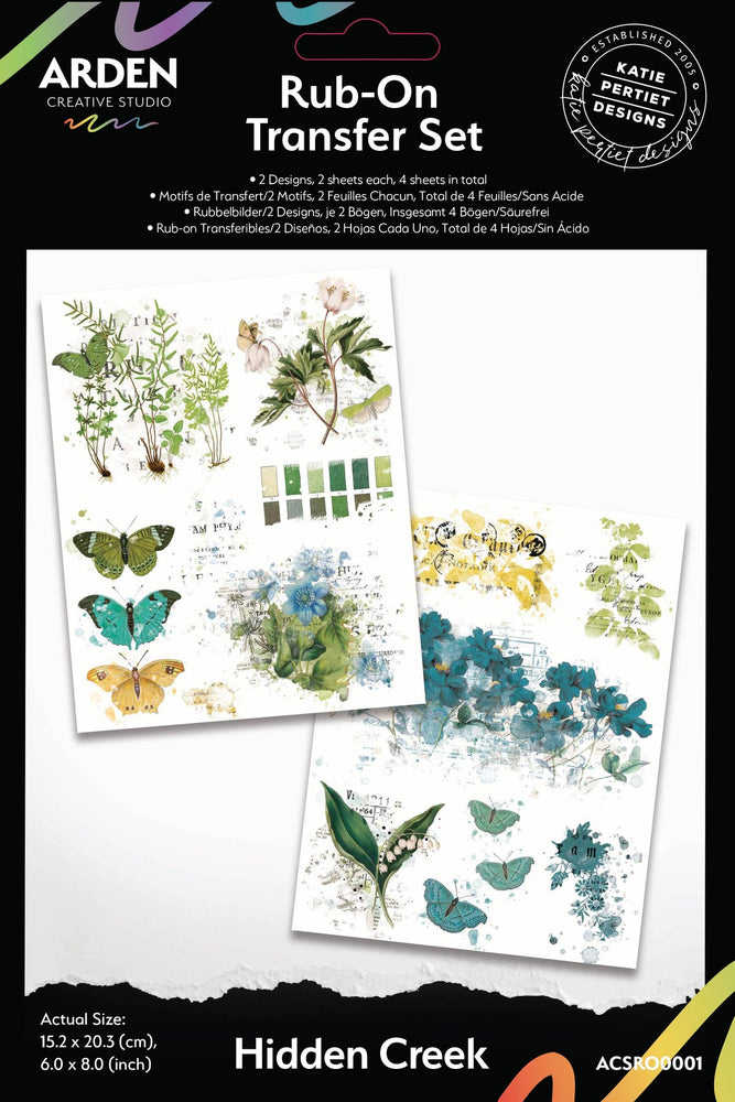 Arden Creative Studio Hidden Creek - Rub-On Transfer Set