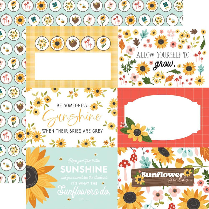 Carta Bella Sunflower Summer - 6x4 Journaling Cards