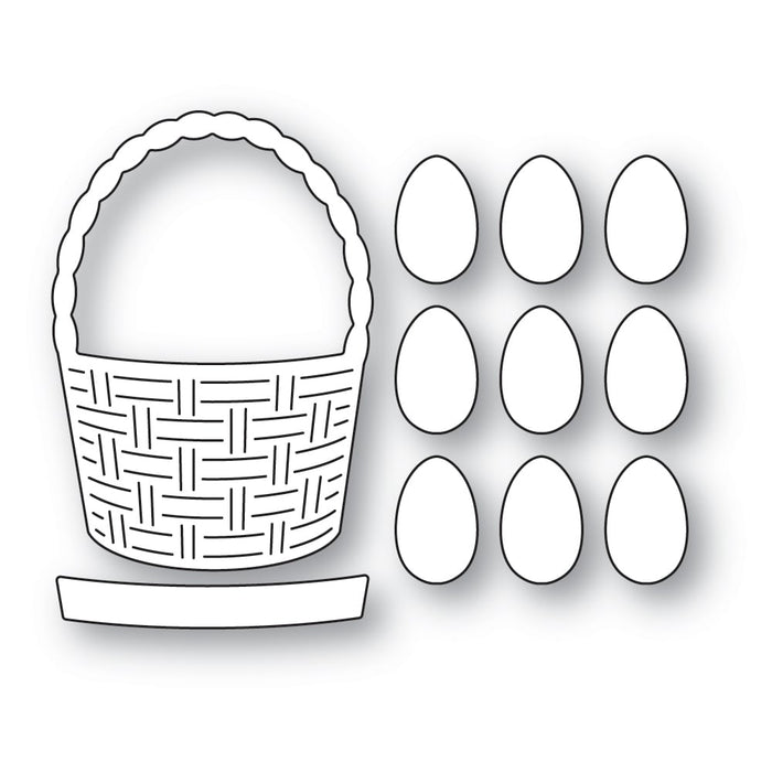 Memory Box Die - Woven Basket Of Eggs