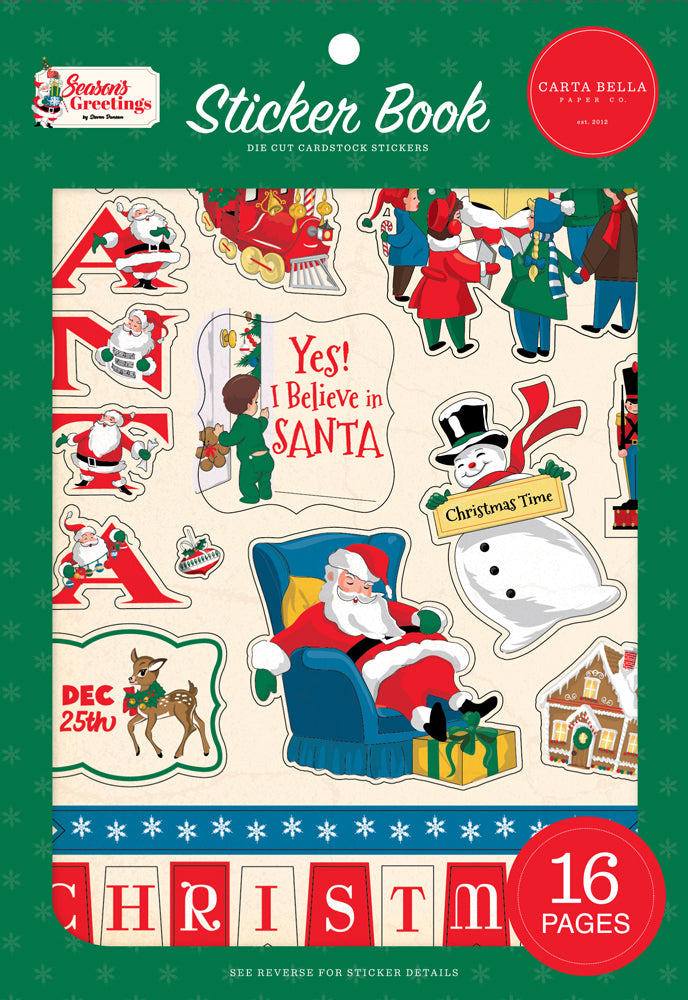 Carta Bella Season's Greetings - Sticker Book