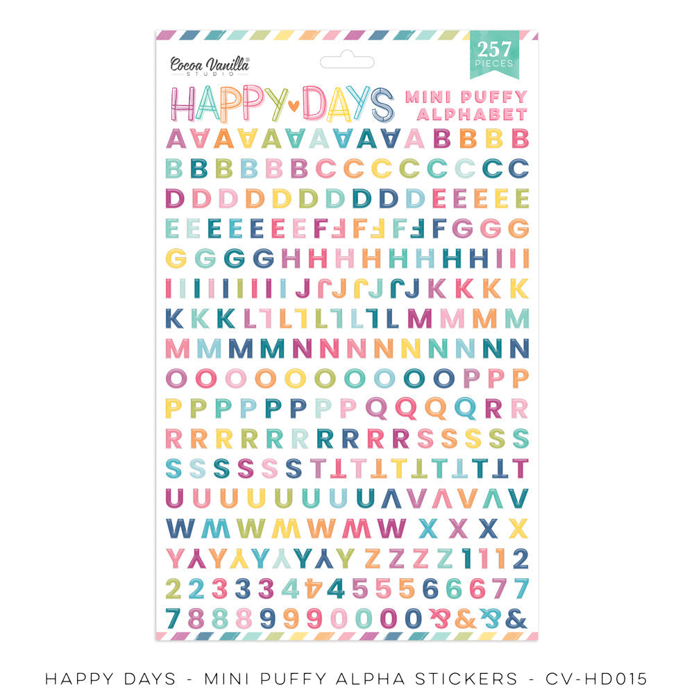 Cocoa Vanilla Studio Happy Days - Mini Puffy Alphabet