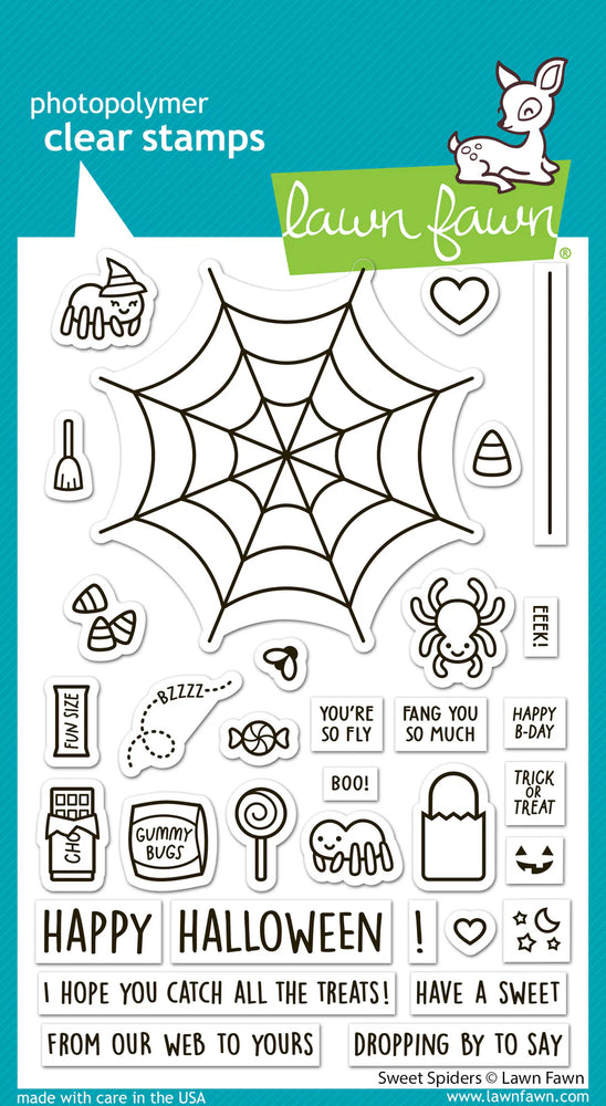 Lawn Fawn Clear Stamps - Sweet Spiders