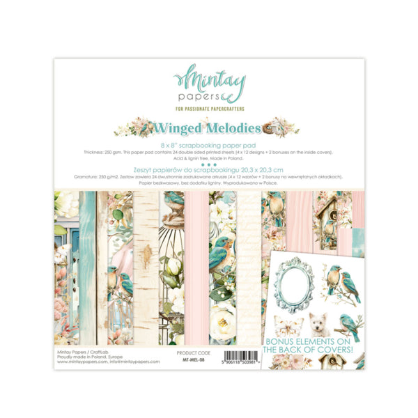 Mintay Papers Winged Melodies - 8x8 Paper Pad