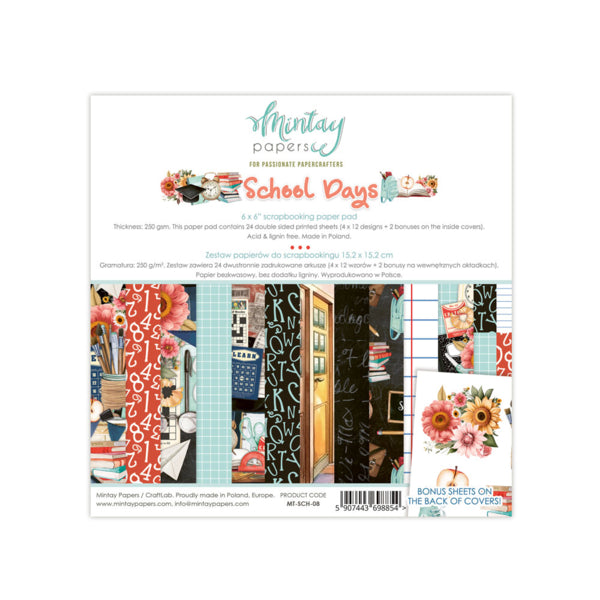 Mintay Papers School Days - 6x6 Paper Pad