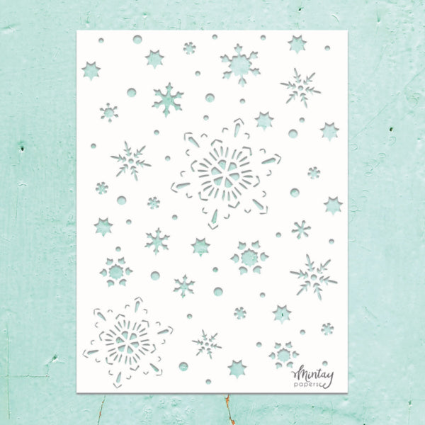 Mintay Papers 6x8 Stencil - Snowflakes 1